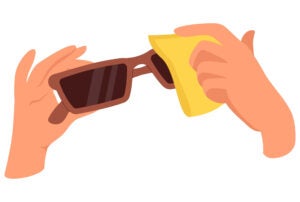 Hand Wipes Glasses illustration